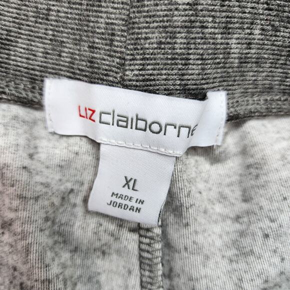 NWT Liz Claiborne Jogger Straight Leg XLARGE Mid Rise Pant Gray Heather Yoga NEW - Picture 6 of 12